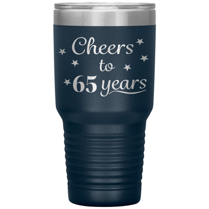 Cheers to 65 Years Birthday Tumbler