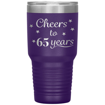 Cheers to 65 Years Birthday Tumbler