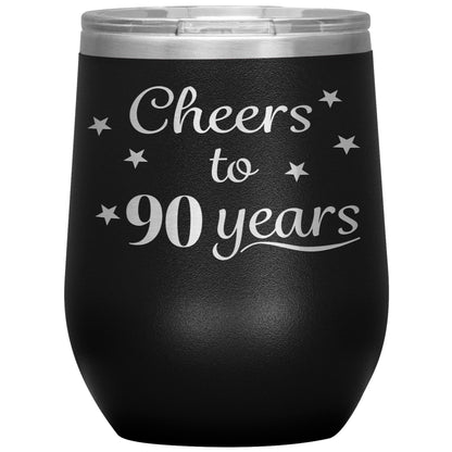 Cheers to 90 Years Birthday Tumbler