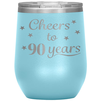Cheers to 90 Years Birthday Tumbler