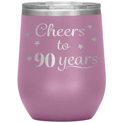 Cheers to 90 Years Birthday Tumbler