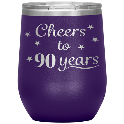 Cheers to 90 Years Birthday Tumbler