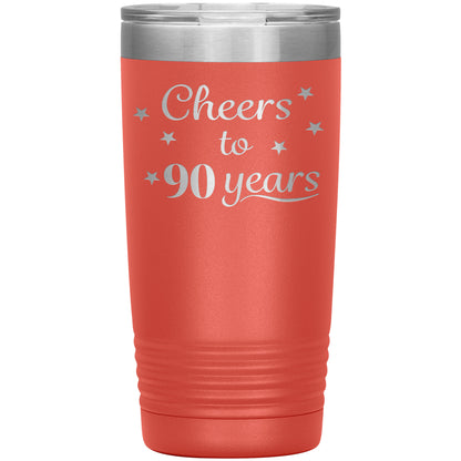 Cheers to 90 Years Birthday Tumbler