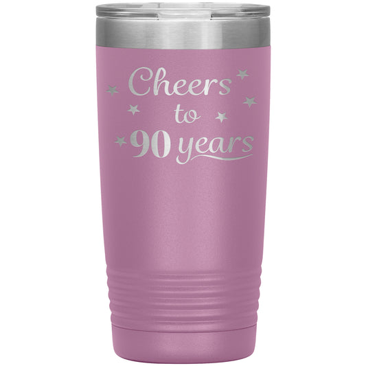Cheers to 90 Years Birthday Tumbler