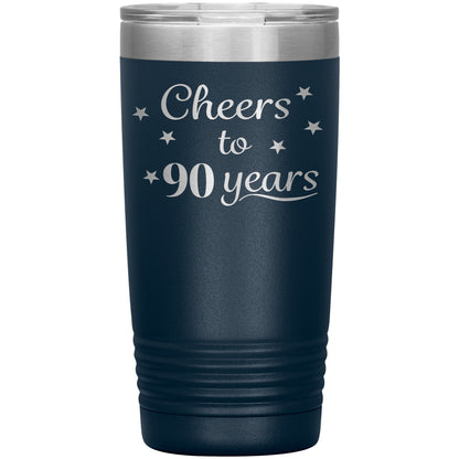 Cheers to 90 Years Birthday Tumbler