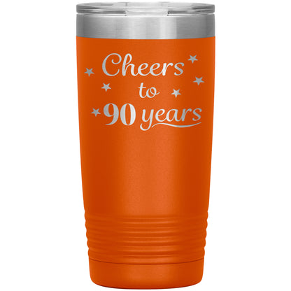 Cheers to 90 Years Birthday Tumbler