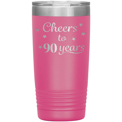 Cheers to 90 Years Birthday Tumbler