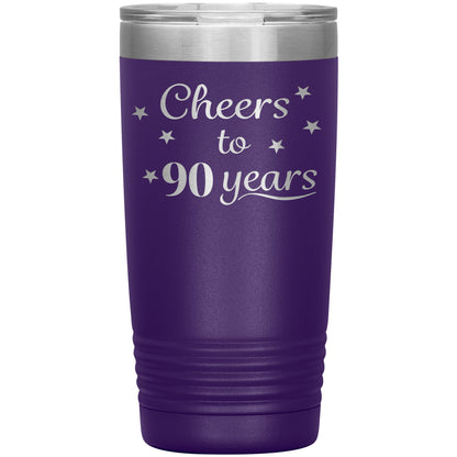 Cheers to 90 Years Birthday Tumbler