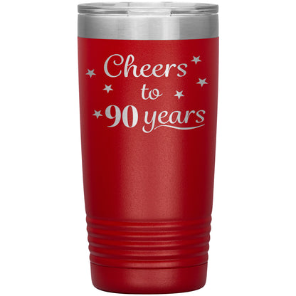 Cheers to 90 Years Birthday Tumbler