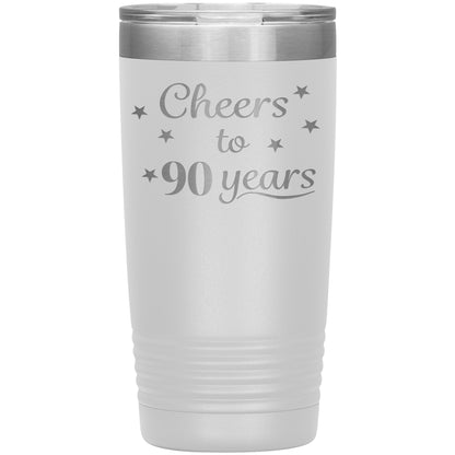 Cheers to 90 Years Birthday Tumbler