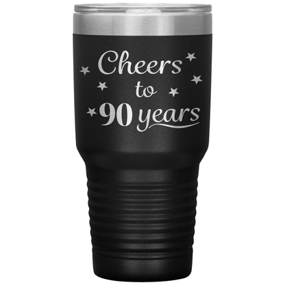 Cheers to 90 Years Birthday Tumbler