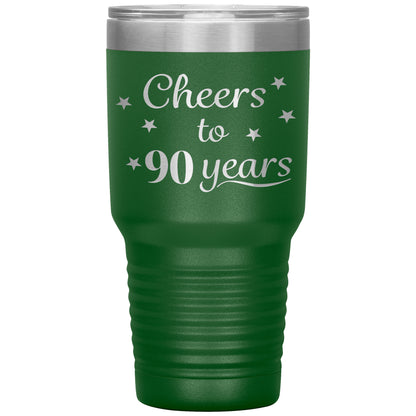 Cheers to 90 Years Birthday Tumbler