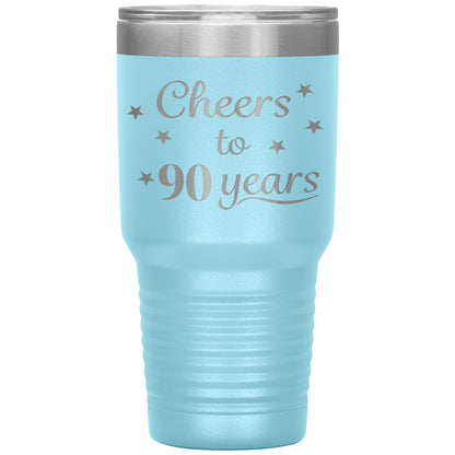 Cheers to 90 Years Birthday Tumbler