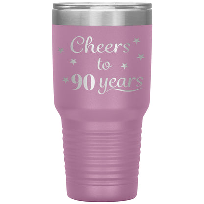 Cheers to 90 Years Birthday Tumbler