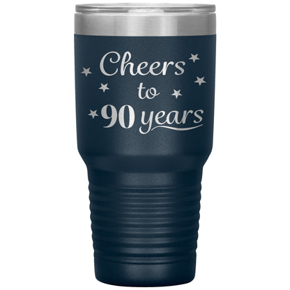 Cheers to 90 Years Birthday Tumbler