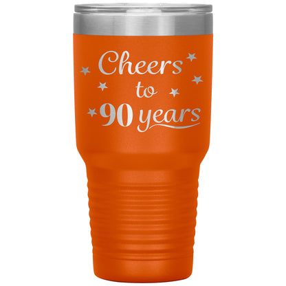 Cheers to 90 Years Birthday Tumbler