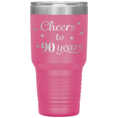 Cheers to 90 Years Birthday Tumbler