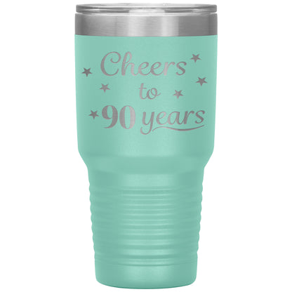 Cheers to 90 Years Birthday Tumbler
