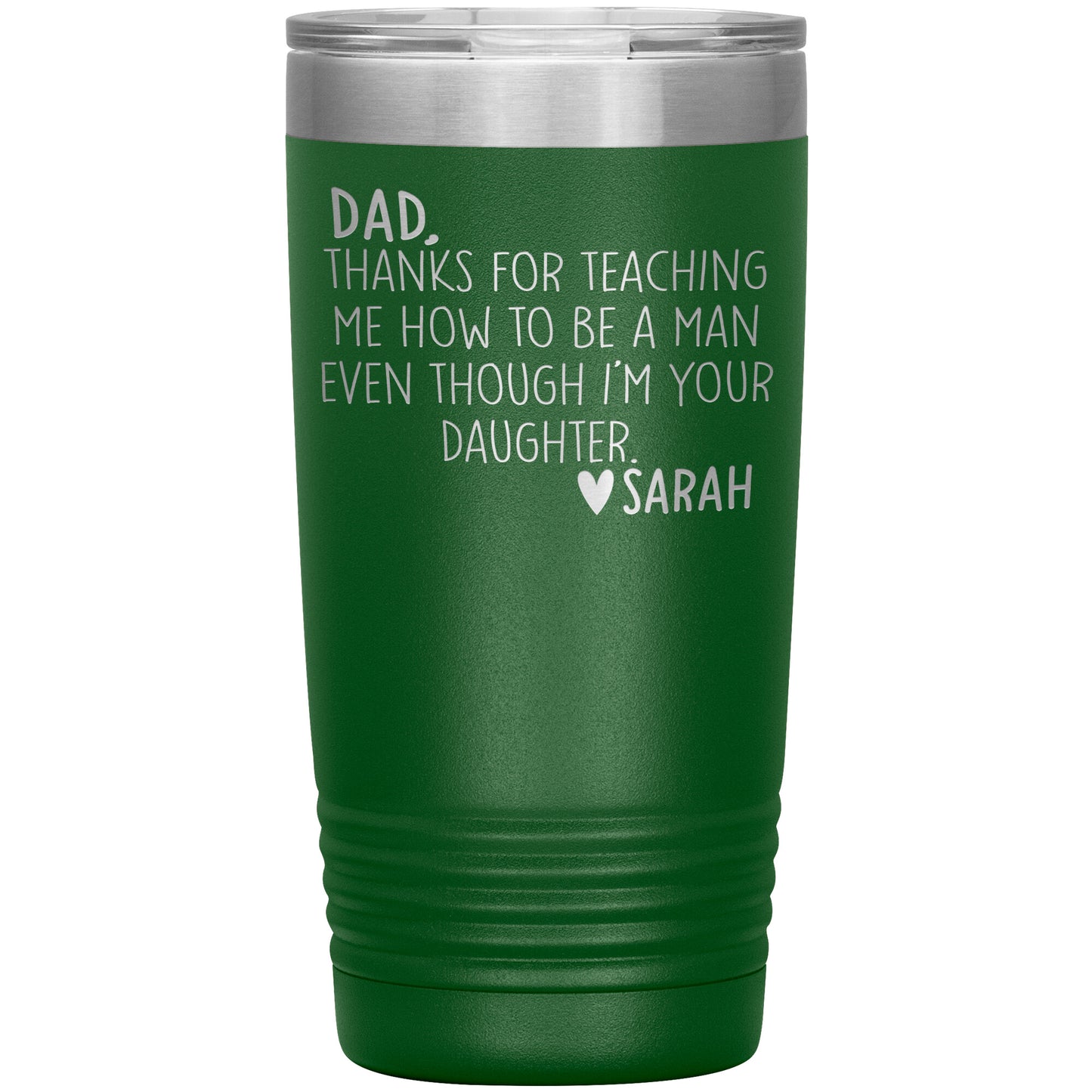 Dad Thanks For Teaching Me To Be A Man Tumbler