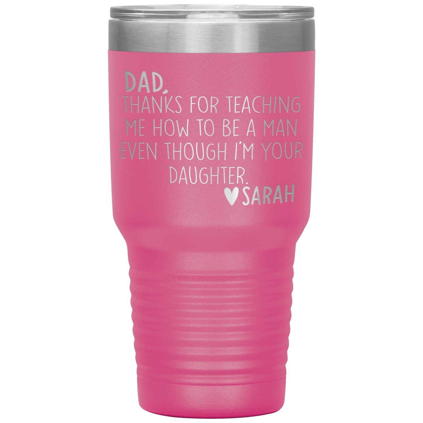 Dad Thanks For Teaching Me To Be A Man Tumbler