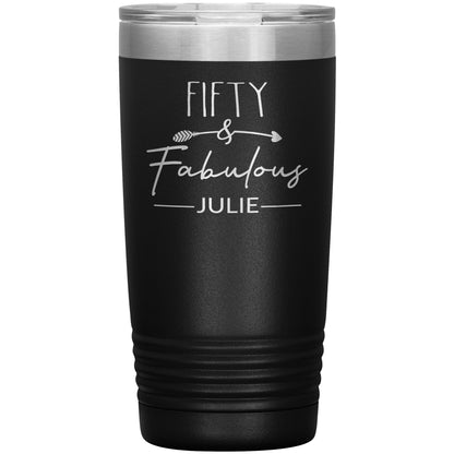 Fifty & Fabulous Birthday Tumbler