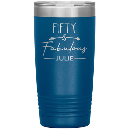 Fifty & Fabulous Birthday Tumbler