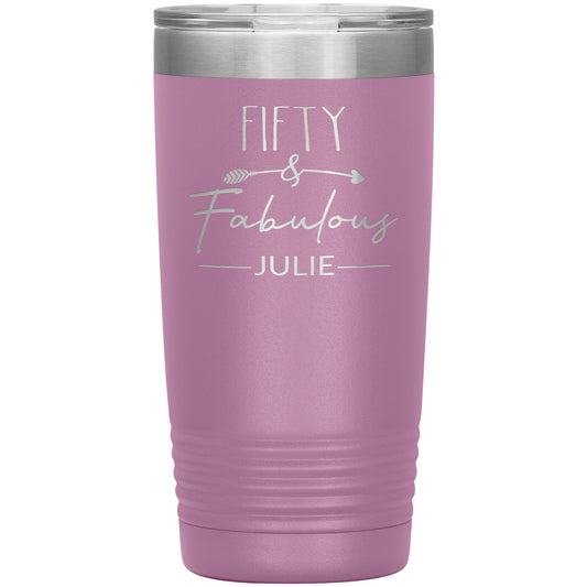 Fifty & Fabulous Birthday Tumbler
