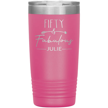 Fifty & Fabulous Birthday Tumbler