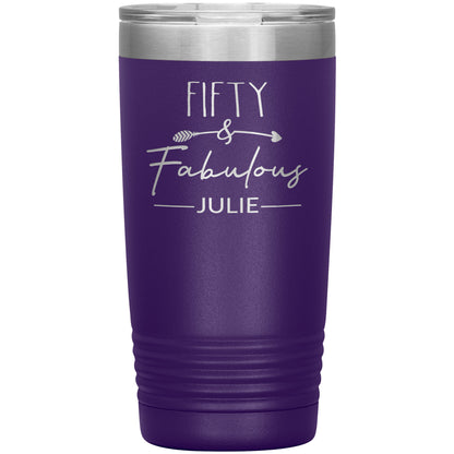 Fifty & Fabulous Birthday Tumbler