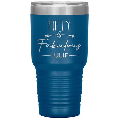 Fifty & Fabulous Birthday Tumbler