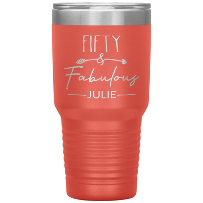 Fifty & Fabulous Birthday Tumbler