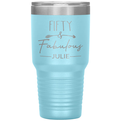Fifty & Fabulous Birthday Tumbler