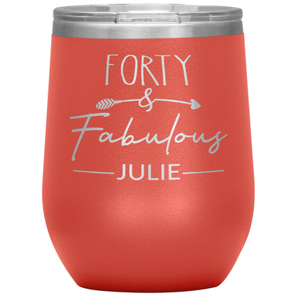 Forty & Fabulous Birthday Tumbler