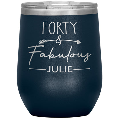 Forty & Fabulous Birthday Tumbler