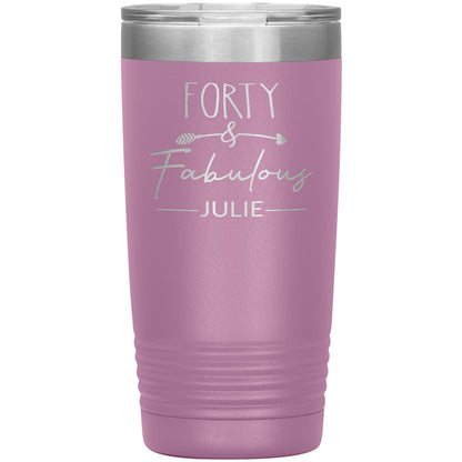Forty & Fabulous Birthday Tumbler