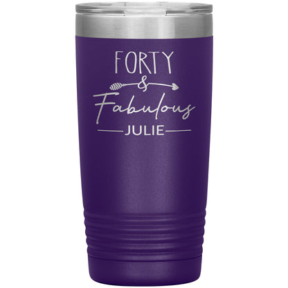 Forty & Fabulous Birthday Tumbler
