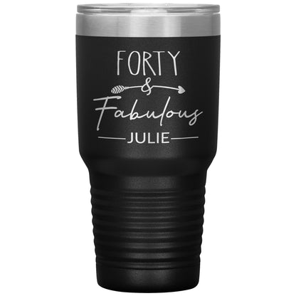 Forty & Fabulous Birthday Tumbler