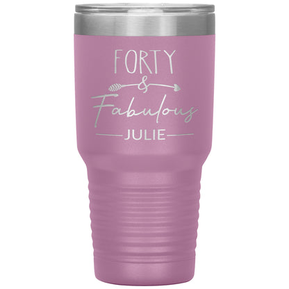 Forty & Fabulous Birthday Tumbler