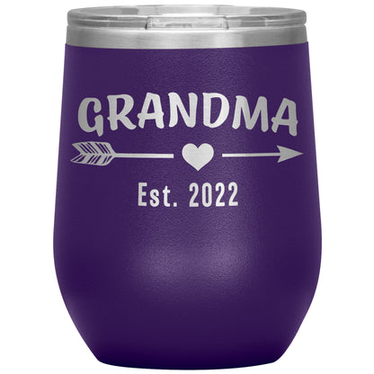Grandma EST 2022 Arrow Tumbler