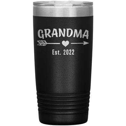 Grandma EST 2022 Arrow Tumbler