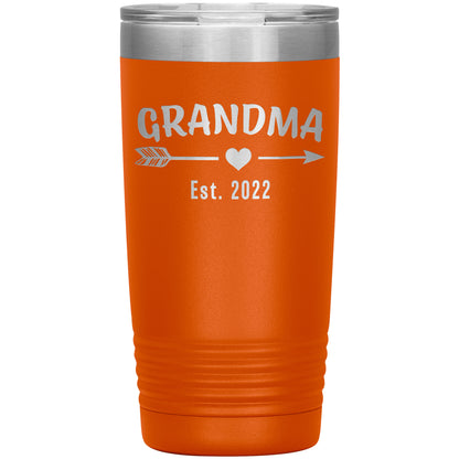 Grandma EST 2022 Arrow Tumbler