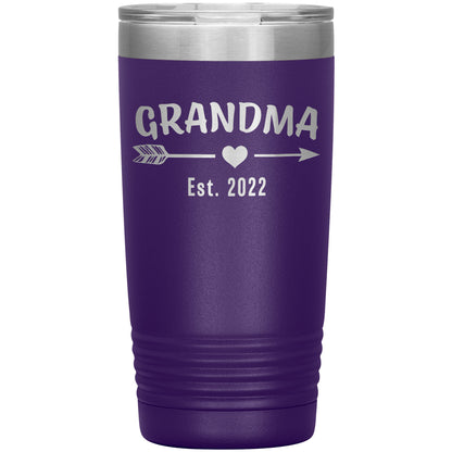Grandma EST 2022 Arrow Tumbler