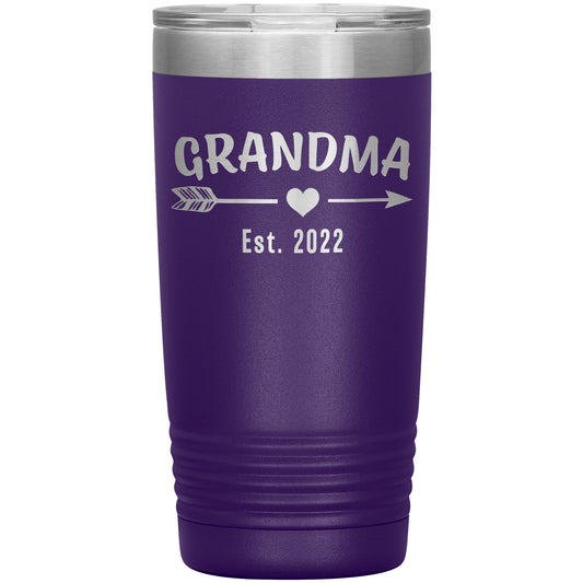 Grandma EST 2022 Arrow Tumbler
