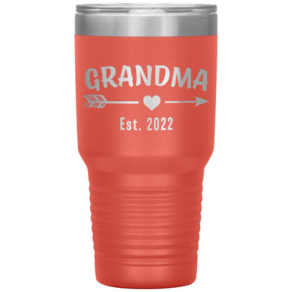 Grandma EST 2022 Arrow Tumbler