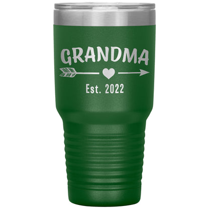 Grandma EST 2022 Arrow Tumbler