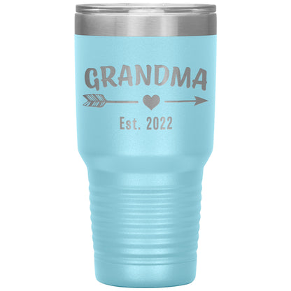 Grandma EST 2022 Arrow Tumbler