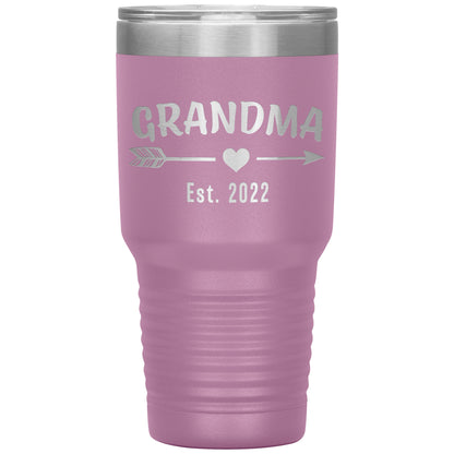 Grandma EST 2022 Arrow Tumbler