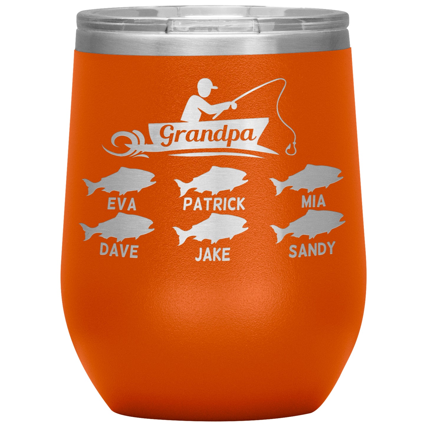 Grandpa Fishing Personalize Tumbler