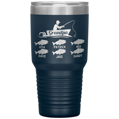 Grandpa Fishing Personalize Tumbler
