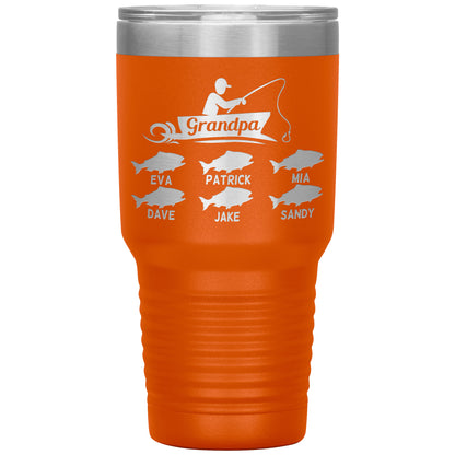 Grandpa Fishing Personalize Tumbler